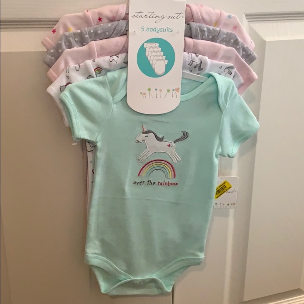 3M baby girl bodysuits